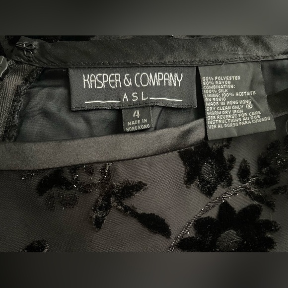 NWT's Kasper & Company ASL Silk Burnout Floral  2 Pc Blouse Skirt Maxi Gown Sz 6 - Picture 7 of 11